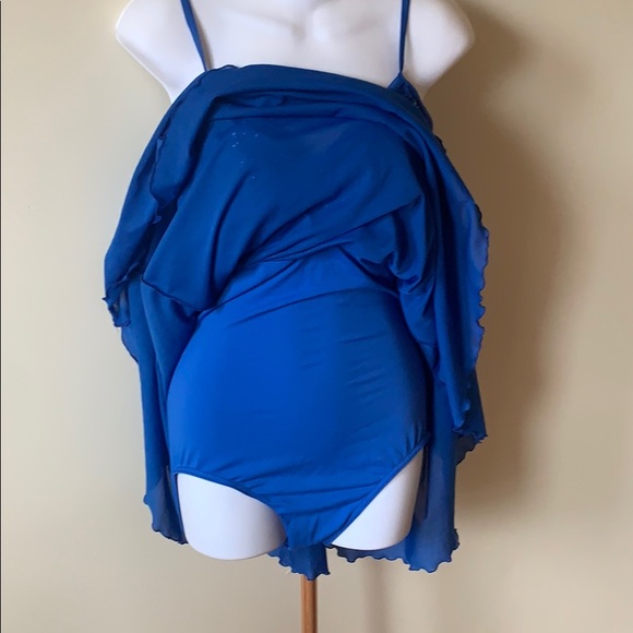 Royal Blue Sequinned Dance Performance Dress - Picture 4 of 11